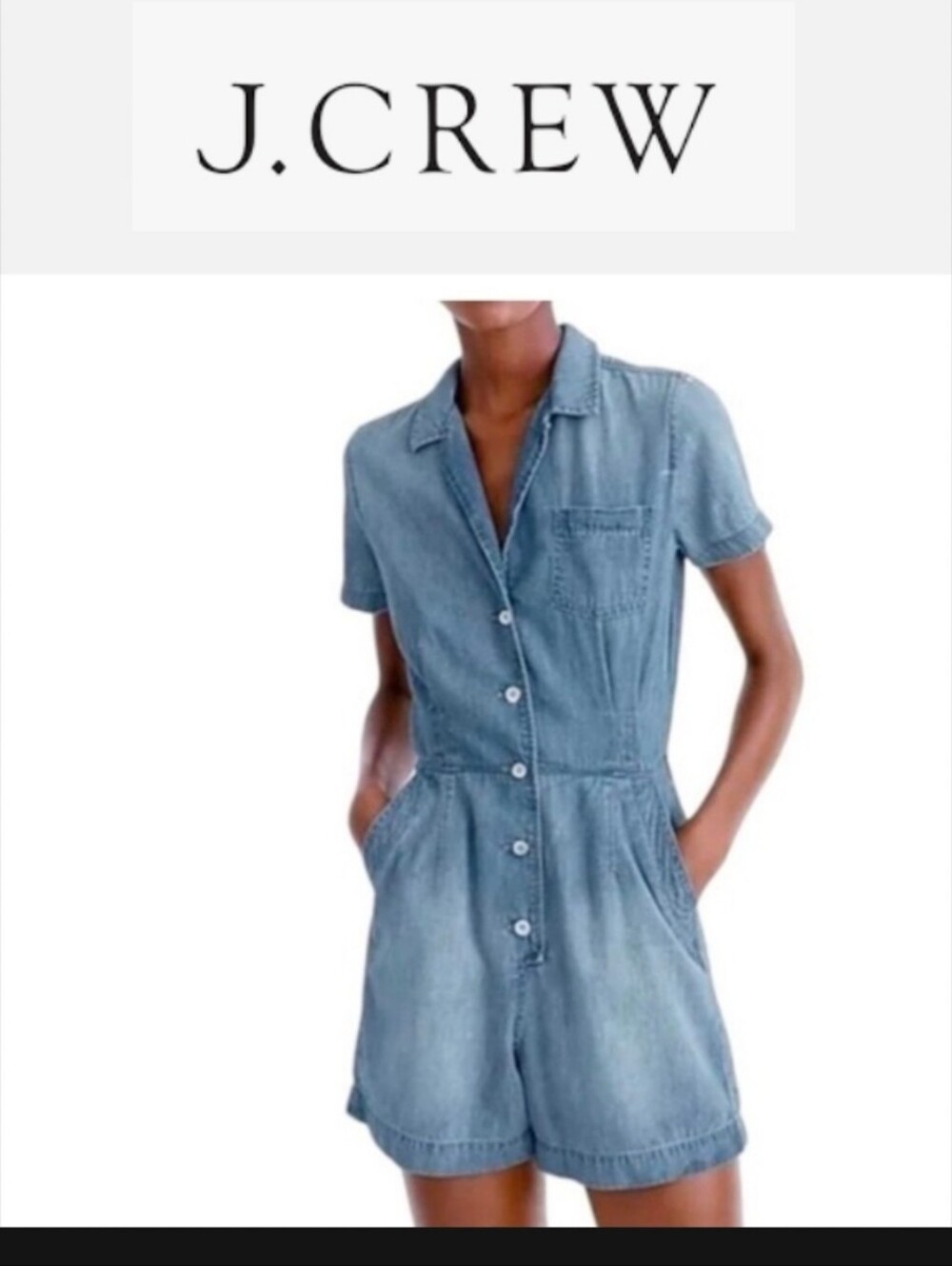 J. Crew Blue Denim Romper Size 000